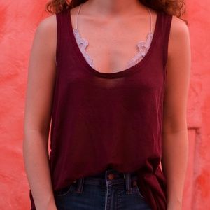 Maroon Long Tank